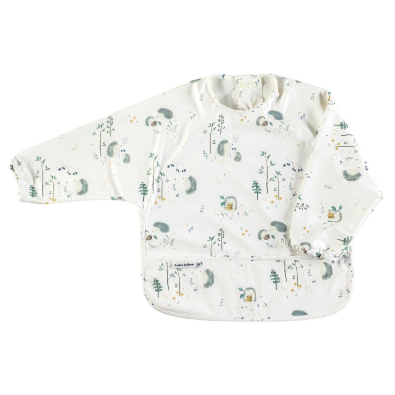 Waterproof Long Sleeve Bib - Hedgehogs