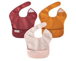 Bib (3) Waterproof - Pink /...