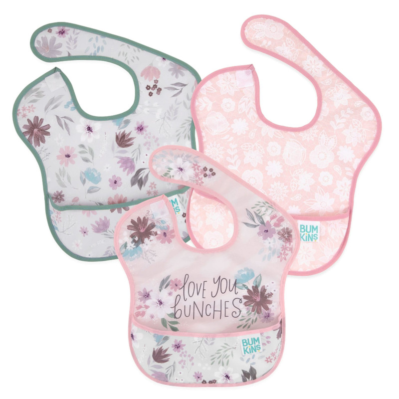 Bib 6-24 months Pack of 3 - Flower