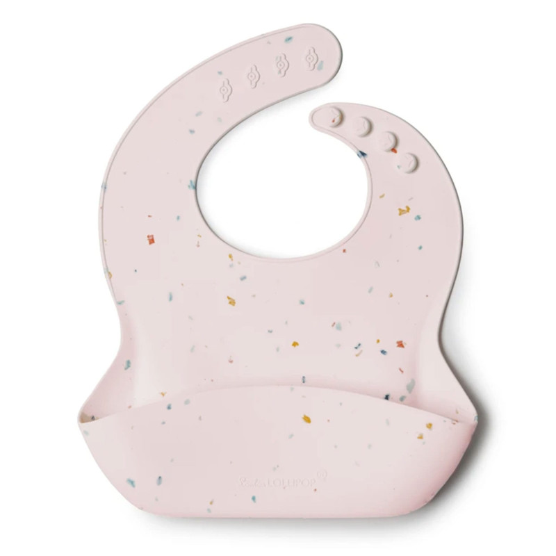 Loulou Lollipop Bavoir en Silicone - Confetti Blush