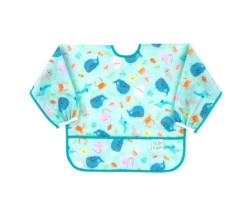 Long Sleeve Bib 6-24 months - Ocean