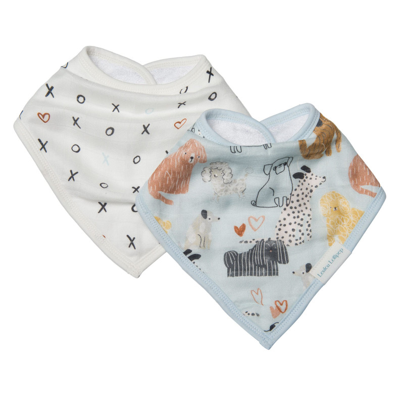 Muslin Bandana Bibs Pack of 2 - Dogs