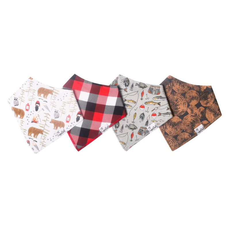 Bibs Pack of 4 - Lumberjack Drill