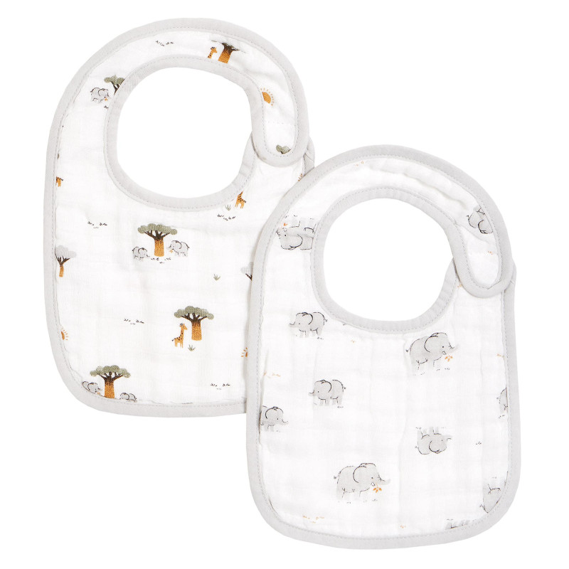 Set of 2 Elephant Bibs 0-3 months