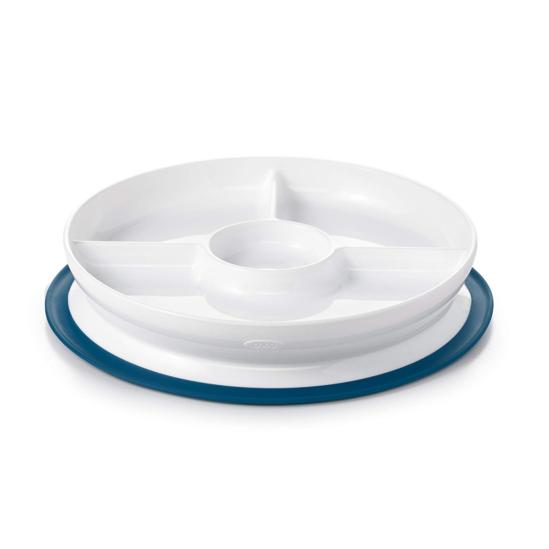 OXO Tot Suction Compartment Plate - Navy