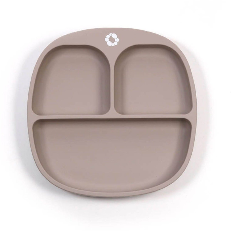 Bulle Assiette en Silicone - Taupe