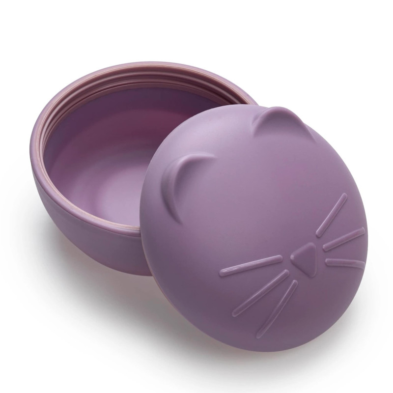 Silicone Container - Purple Cat