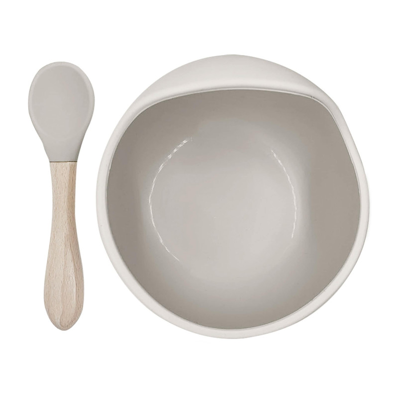 Silicone Spoon and Bowl - Sand