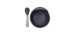 Siliscoop Silicone Spoon and Bowl - Gray