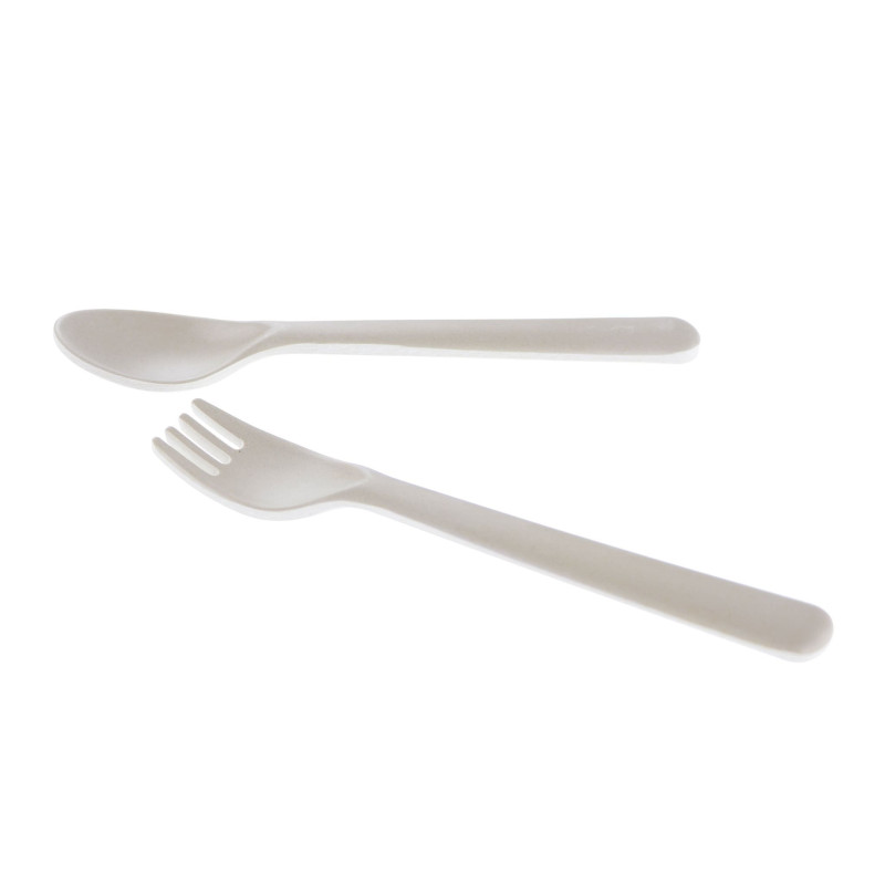 Bamboo Spoon and Fork - Fog