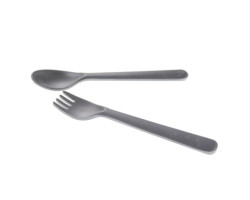 Bamboo Spoon and Fork - Ocean