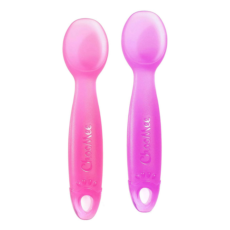 ChooMee Cuillère FirstSpoon Paquet de 2 - Rose Mauve
