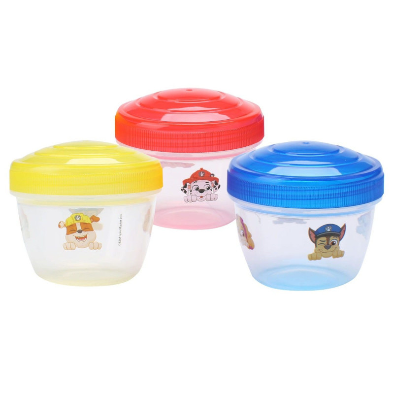 Set (3) Paw Patrol Containers