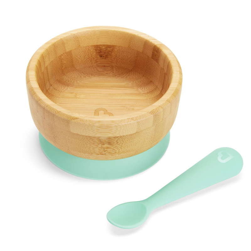 Bamboo Suction Bowl and Spoon Set