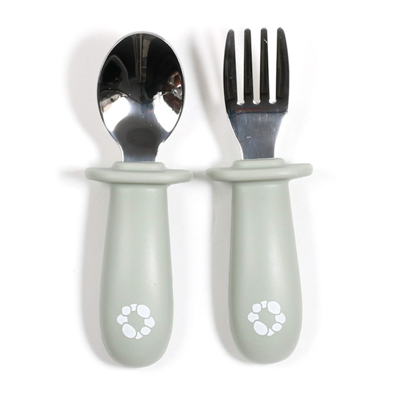 Learning Spoon and Fork Set - Sage