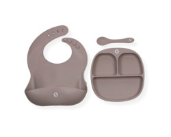 3 Piece Dinnerware Set - Taupe