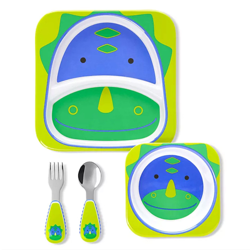 Zoo 4 Piece Dinnerware Set - Dino