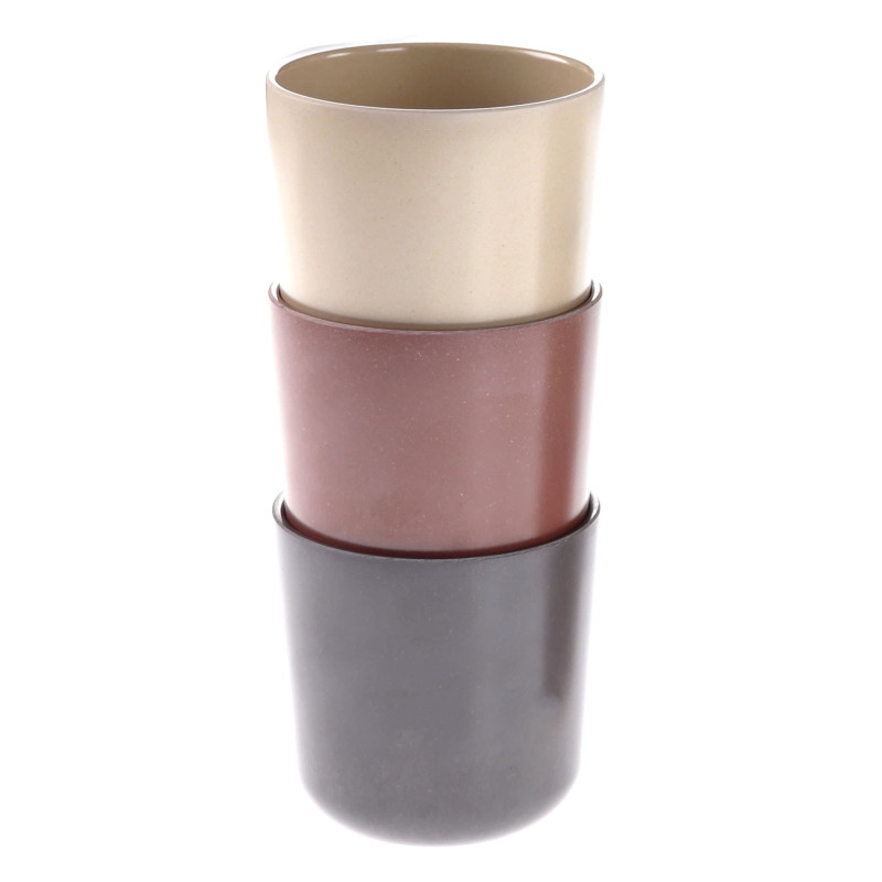 Bamboo Glass Pack of 3 - Fog/Beet/Ocean