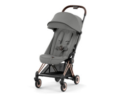 Coya Stroller - Rose Gold Frame with Mirage Gray Seat