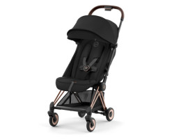 Coya Stroller - Rose Gold Frame with Sepia Black Seat