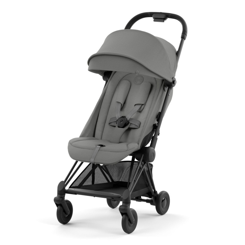 Coya Stroller - Matte Black Frame with Mirage Gray Seat