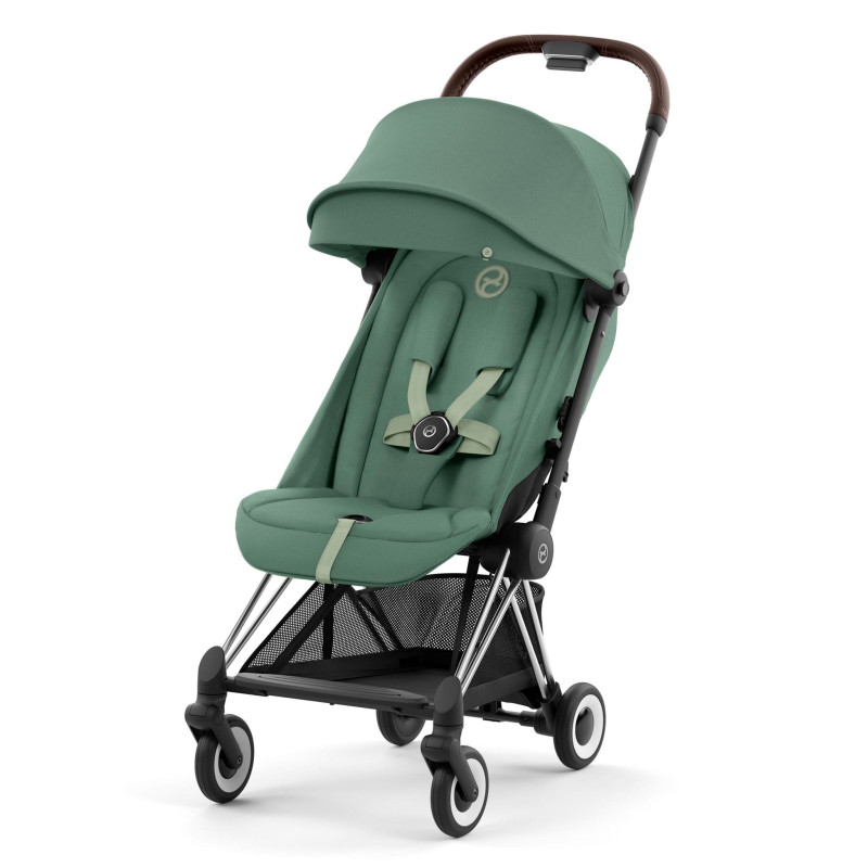 Coya Stroller - Chrome Frame with Foliage Green Seat