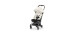 Coya Stroller - Chrome Frame with Off White Seat