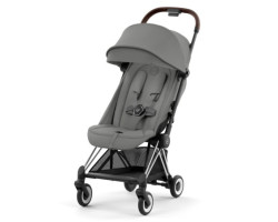Coya stroller - Chrome frame with mirage gray seat