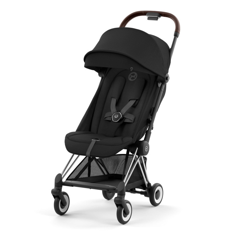 Coya Stroller - Chrome Frame with Sepia Black Seat