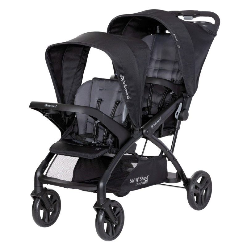 Baby Trend Poussette Sit N' Stand® Double 2.0 - Noir Dash