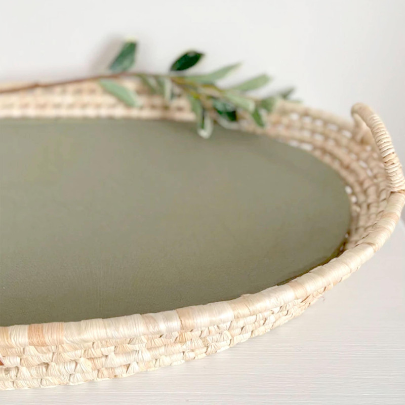 Rattan Basket Contour Sheet - Sage