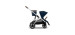 Gazelle S 2 stroller – Silver-colored chassis with Ocean Blue seat
