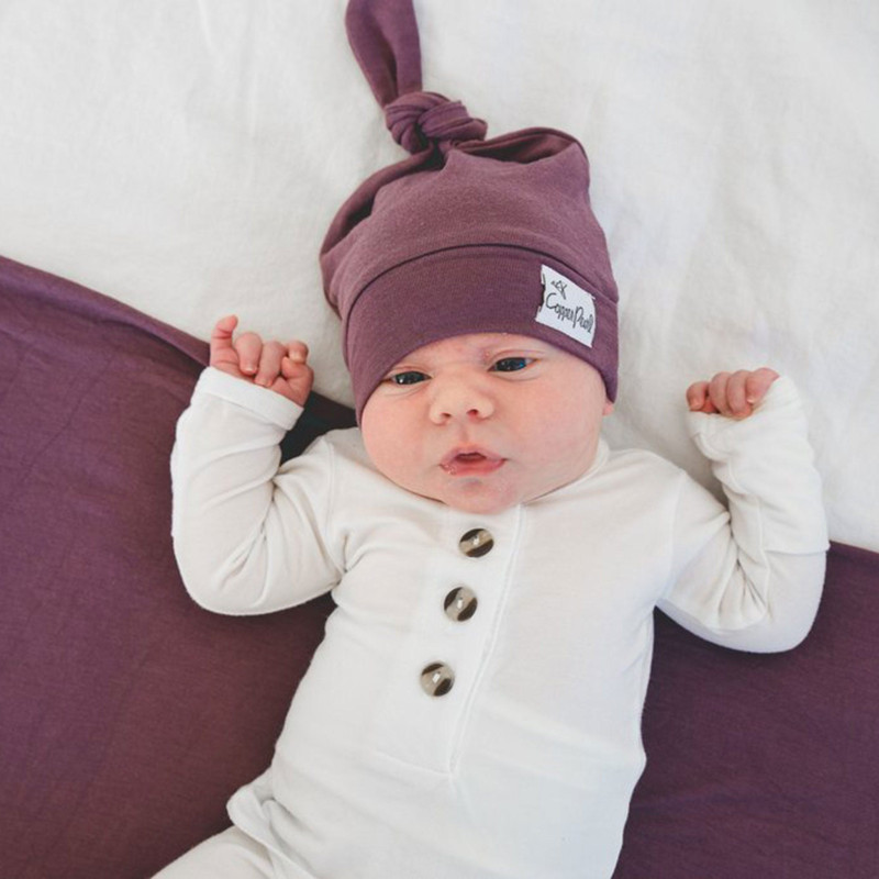 Hat 0-4 months - Plum