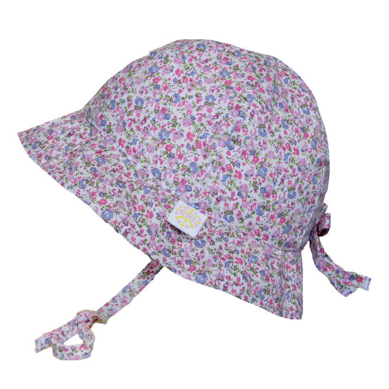 Flower Printed Cotton Hat 0-18 months