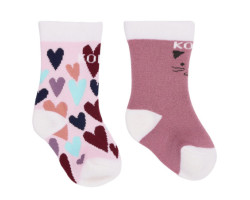 Stockings Pack of 2 Doodle Hearts 3-24m