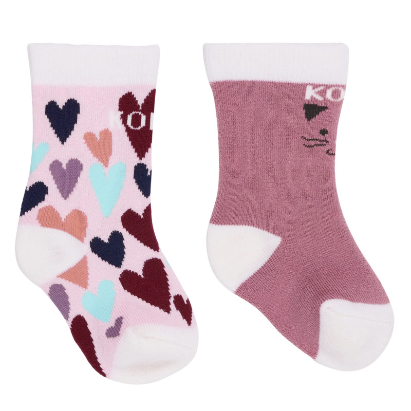 Stockings Pack of 2 Doodle Hearts 3-24m