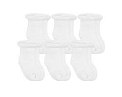 Ratine Socks Pack of 6 Newborn - White