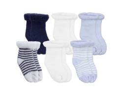 Ratine Socks Pack of 6 Newborn - Blue