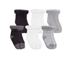 Ratine Socks Pack of 6 Newborn - Black