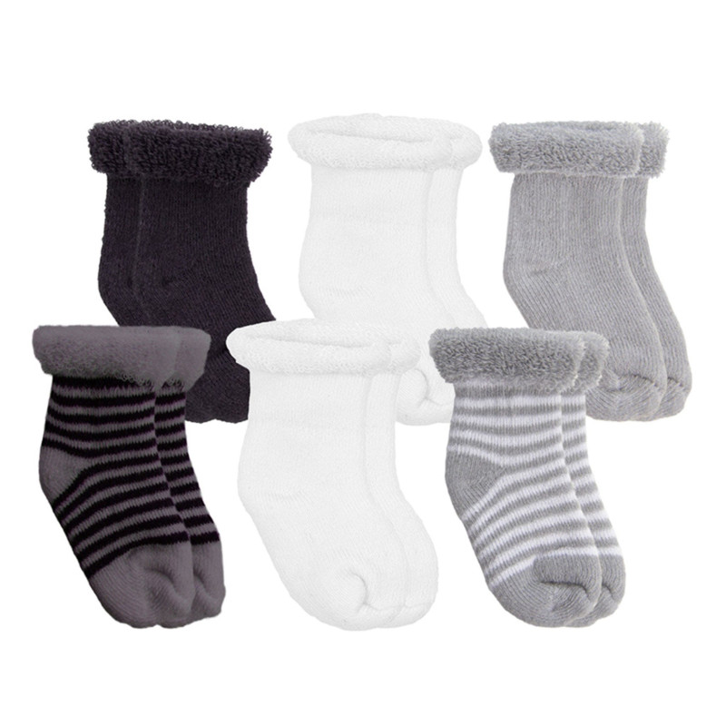 Ratine Socks Pack of 6 Newborn - Black