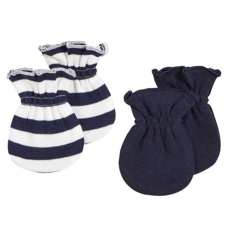 Bear Striped Mittens Set 0-3 months