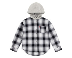 Checked Hooded Shirt 7-16...