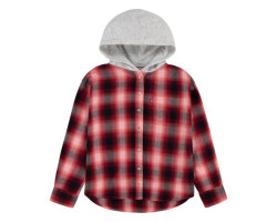 Hooded Plaid Shirt 4-6X