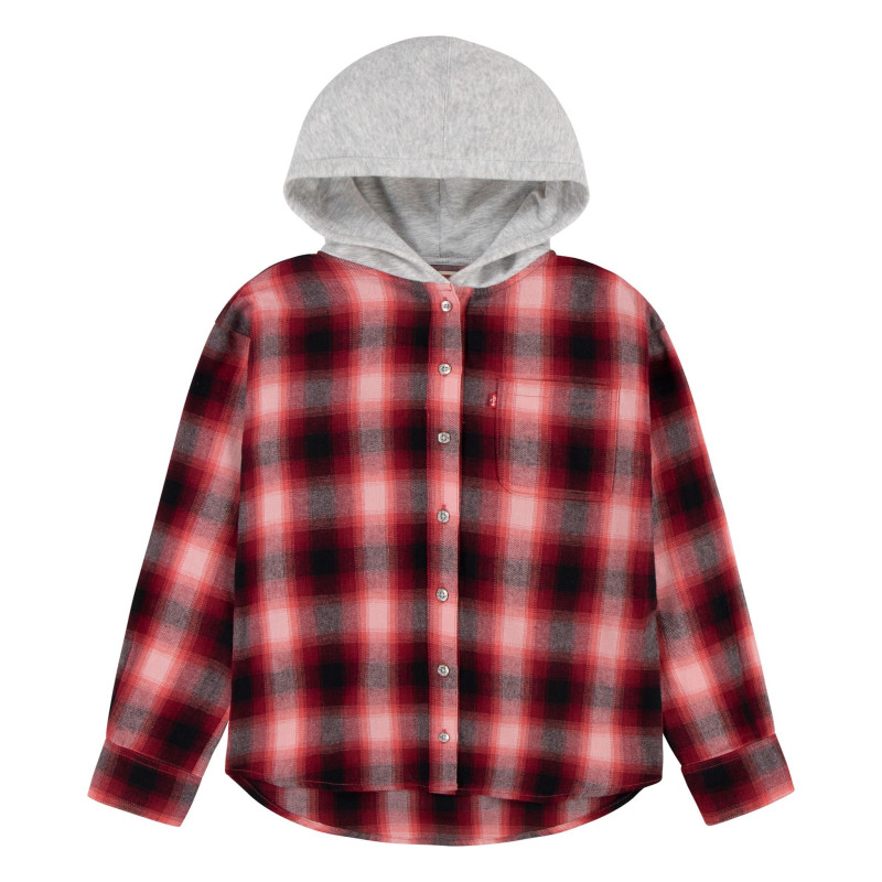 Hooded Plaid Shirt 4-6X