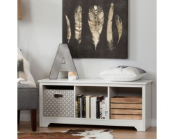 Bench with Storage - Vito Solid White