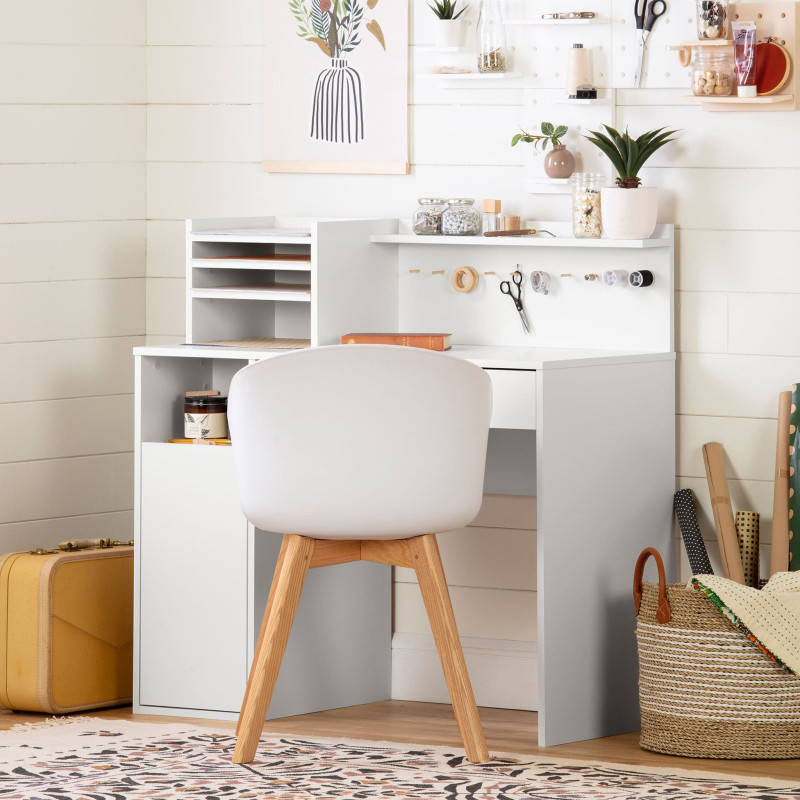 DIY Table with Hutch - Crea Solid White