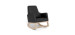 Joya Rocking Chair - Black Leather / Walnut