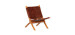 Balka Braided Leather Armchair - Brown