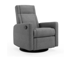Nelly Rocking and Swivel Armchair - Nexus Charcoal / Black