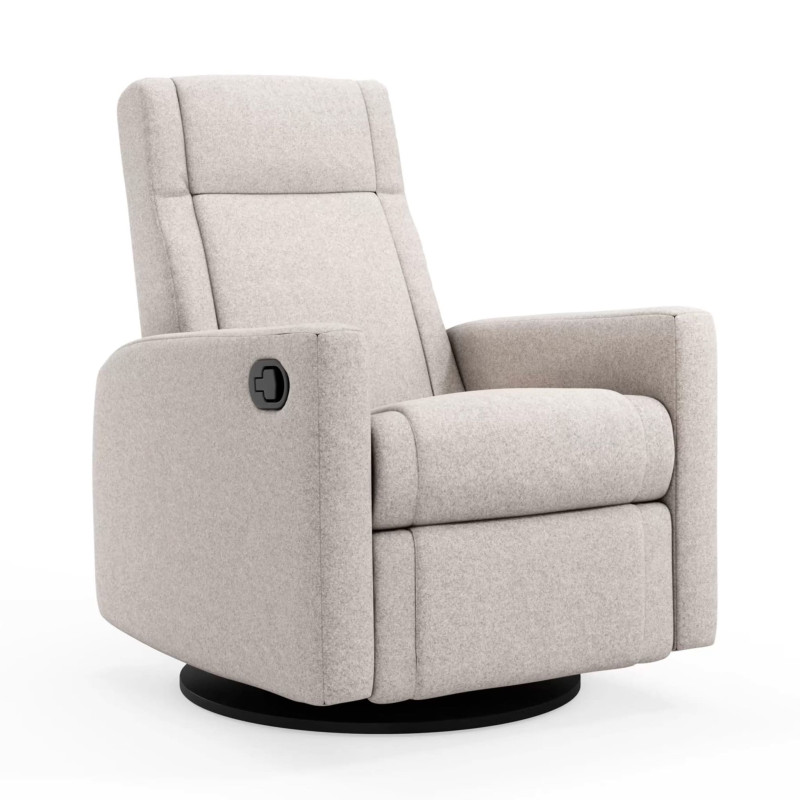 Nelly Rocking and Swivel Chair - Arlo Pearl / Black